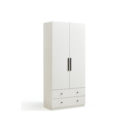 0.8 M Modern Wardrobe (White/Natural)