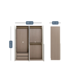 Modern Wardrobe 1.6M - MZWD018 - Image 5