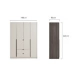 1.6 M Modern Wardrobe MDF - Image 5