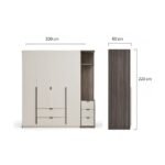 2.0 M Modern Wardrobe MDF - Image 2