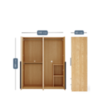 Modern Wardrobe 1.6M - MZWD020 - Image 3
