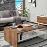 Coffee Table, White & Brown - MZCT024 - Image 3