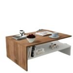 Coffee Table, White & Brown - MZCT024 - Image 4