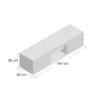 Modern tv unit, 140cm- MZTV207 - Image 8