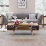 Modern Coffee Table, Brown - MZCT005