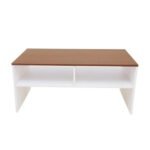 Coffee Table, 90cm White & Brown - MZCT023 - Image 5