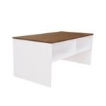 Coffee Table, 90cm White & Brown - MZCT023 - Image 4
