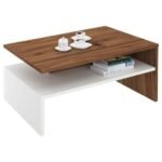 Coffee Table, White & Brown - MZCT024