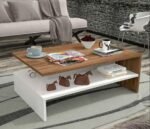 Coffee Table, White & Brown - MZCT024 - Image 2