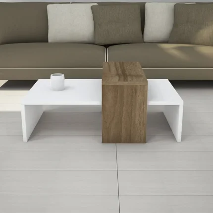 Coffee Table, White*Brown - MZCT016