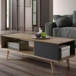 Coffee Table, 120cm Gray X Beige - MZCT010