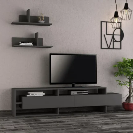 Modern TV Unit,  Gray - MZTV91