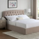 Button Tufted Bed - MZBDN01-BEIG - Image 2