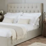 Button Tufted Bed - MZBDN03-BEIG - Image 2