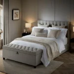 Button Tufted Bed - MZBDN03-BEIG