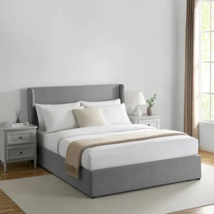 Button Tufted Bed - MZBDN04-GRY