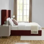 Button Tufted Bed - MZBDN05-RED - Image 2