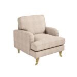 Beige Linen Armchair - MZCH021 - Image 3