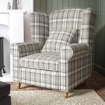 Grey Linen Fabric Wingback Armchair - MZCH022 - Image 3