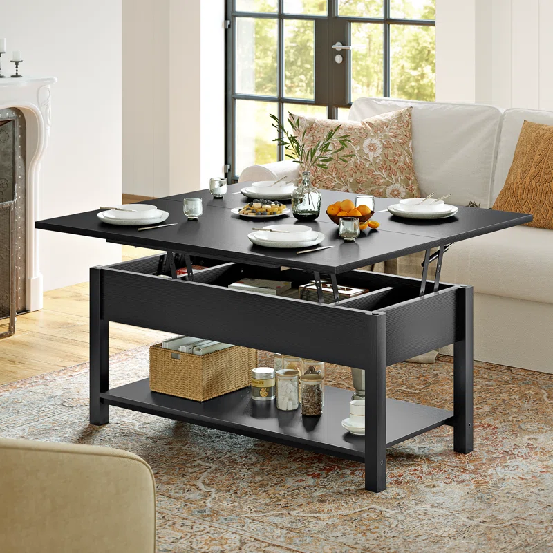 MZCT040-Black-2.webp Modern Lift Top Coffee Table - MZCT040 - Image 1