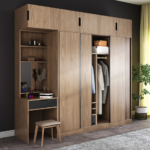 Modern Wardrobe With Desk - MZDSS003