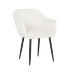 Dining Table Set with 6 Cream Boucle Chairs  - MZDRS011 - Image 4