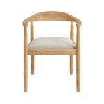 Ceramic and Oak Dining Table and 6 Oak Curved Dining Chairs - MZDRS012 - Image 5