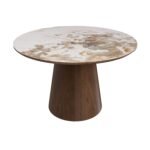 Neutral Ceramic Round Dining Table 4 Dining Chairs - MZDRS013 - Image 7
