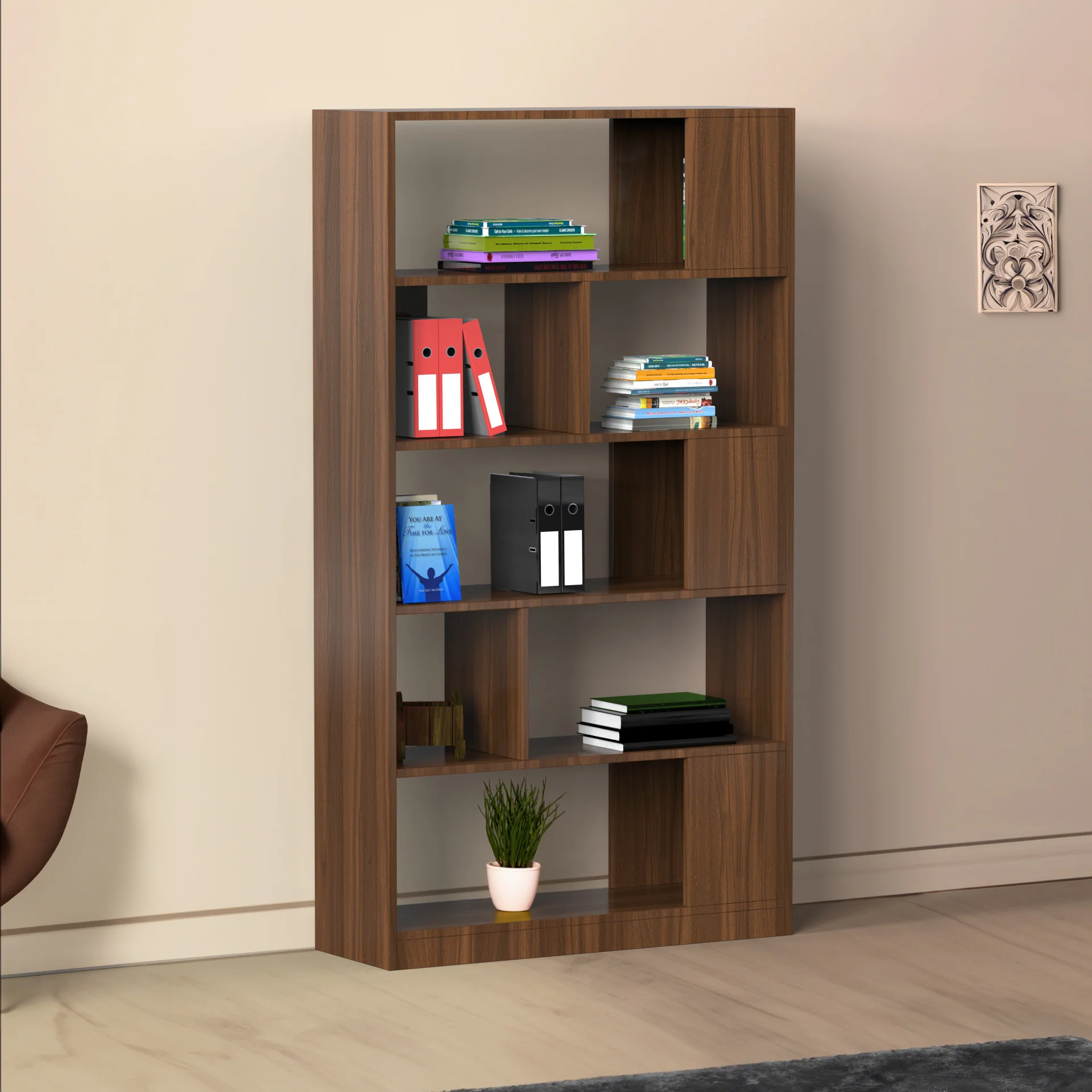 MZDU006.webp Walter Wooden Bookshelf - MZDU006 - Image 1