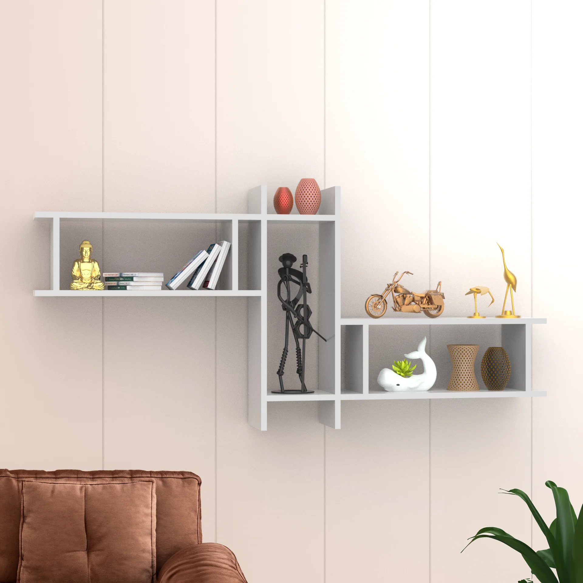 MZDU014.webp Frosty White Shelf - MZDU014 - Image 1