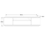 Modern tv unit, 160cm - MZTV160 - Image 4