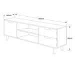 Modern tv unit 140cm - MZTV157 - Image 5