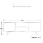 Modern Tv unit 150cm - MZTV156 - Image 6