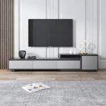 Modern TV Unit, 260cm White*Gray - MZTV06