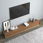 Modern TV Unit, Brown 220cm - MZTV09 - Image 4