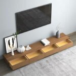 Modern TV Unit, Brown 220cm - MZTV09 - Image 3