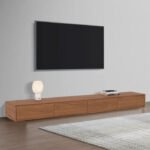 Modern TV Unit, Brown 220cm - MZTV09 - Image 2