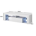 TV Unit, 160cm White - MZTV100 - Image 7