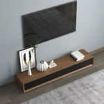 Modern TV unit,  Brown & Black - MZTV010 - Image 4
