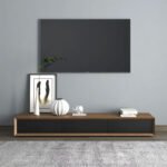 Modern TV unit,  Brown & Black - MZTV010