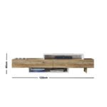 Modern TV Unit, 120cm White & Beige - MZTV89 - Image 4