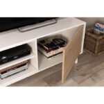 TV Unit, 160cm White & Beige - MZTV98 - Image 3