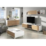 TV Unit, 160cm White & Beige - MZTV98 - Image 6